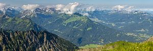 Bergpanorama vom Nebelhorn zum Fellhorn