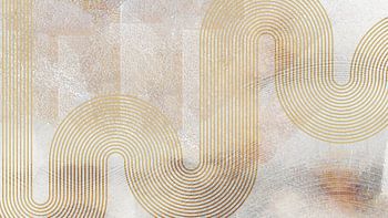 Japandi rainbow landscape gold