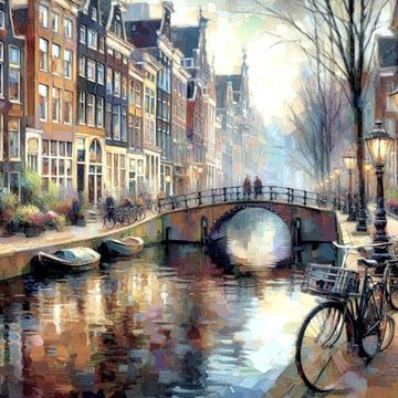 Amsterdams Grachtje 2 by Yvonne van Huizen