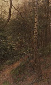 Berken aan de rand van het bos, ALEXANDER KOESTER, tot 1902 van Atelier Liesjes