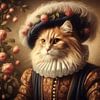 Portrait d'un chat dans le style de la Renaissance sur Ellen Van Loon