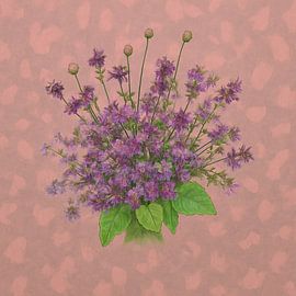 Lila Blumen Malerei von Kleurenrijk