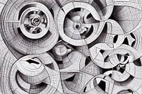 Flibcombium, abstracte figuur geinspireerd op MC Escher