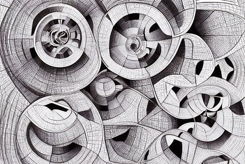 Flibcombium, abstracte figuur geinspireerd op MC Escher