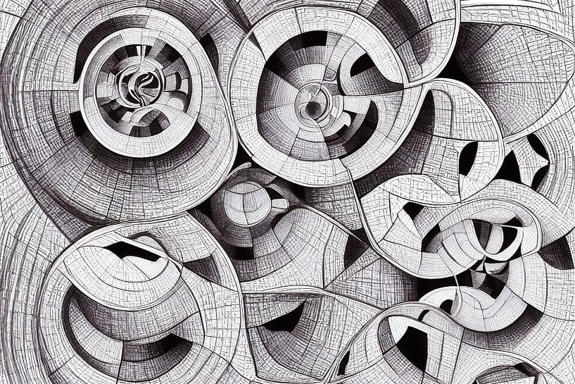 Flibcombium, abstrakte Figur inspiriert von MC Escher von Nic Limper