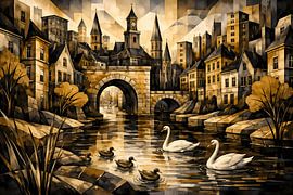 Stadtansicht im Kubismus