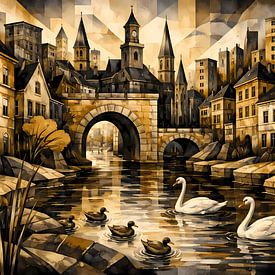 Stadtansicht im Kubismus von Linda de Klein