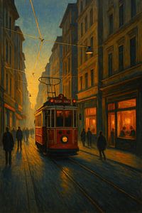 Istiklal Tram: Rode nostalgie in de avond