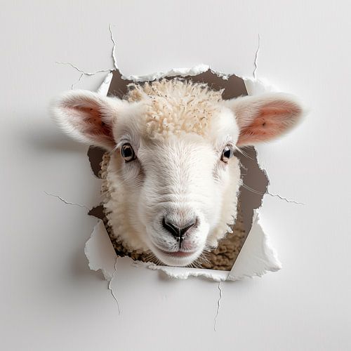 Sheep out of the wall