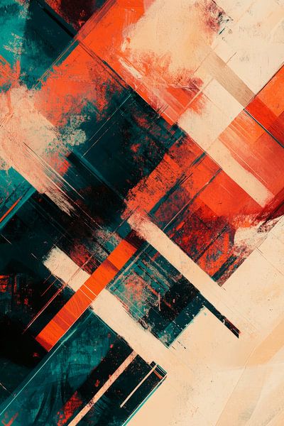 Farbenspiel abstrakter Komposition von Poster Art Shop
