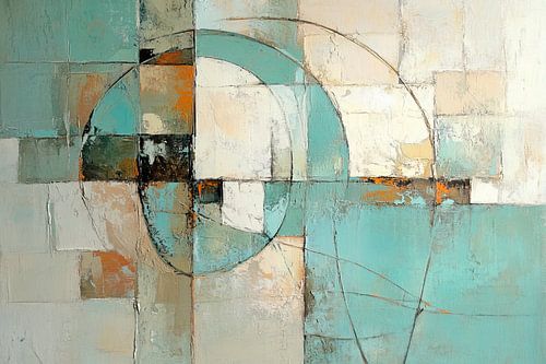 Rustgevende Turquoise Vormen