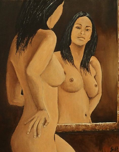 Nu au miroir par Huber ART