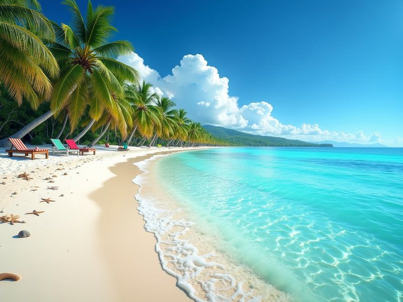 paysage de plage par hisamvideo art