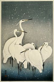 Group of Egrets, Ohara Koson