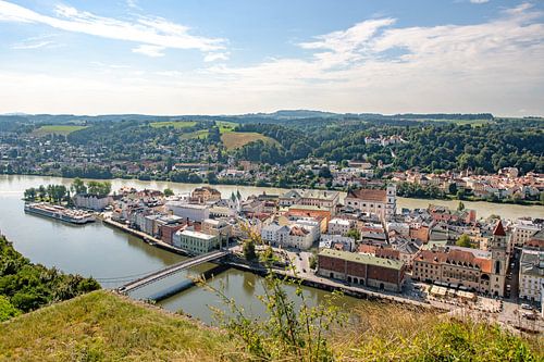 Uitzicht over Passau, Beieren, Duitsland van Hans-Jürgen Janda