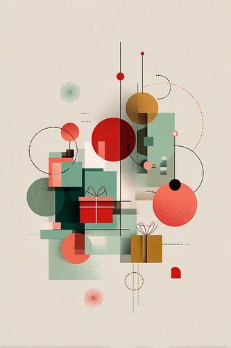 Geometric Holiday Composition