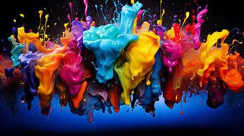 "Color Symphony: De harmonie van Splash Art"