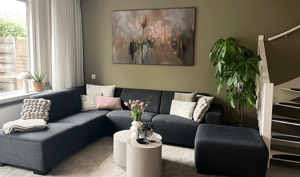 Botanisch, modern und abstrakt im japanischen Stil, von Japandi Art Studio
