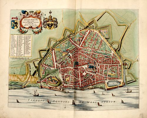 Nijmegen, Stadsplattegrond Joan Blaeu 1652
