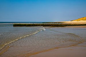 Wellenbrecher am Strand von Kampen