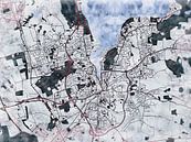 Kaart van Flensburg in de stijl 'White Winter' van Maporia thumbnail