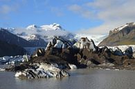 Skaftafell gletsjer ijsland van Eveline Vermeulen thumbnail