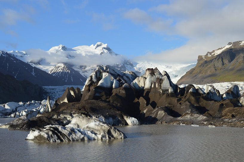 Skaftafell gletsjer ijsland van Eveline Vermeulen
