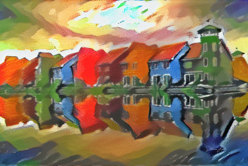 Kandinsky style Reitdiepaven by Slimme Kunst.nl