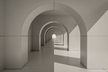 An typical archway centered with light from right  by Markus Gann