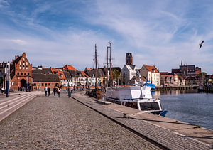 Alter Hafen in der Stadt Wismar