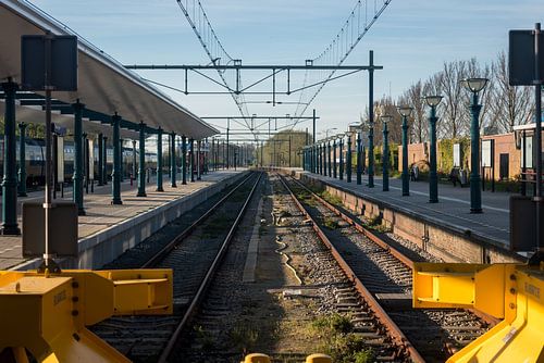 Een verlaten treinstation