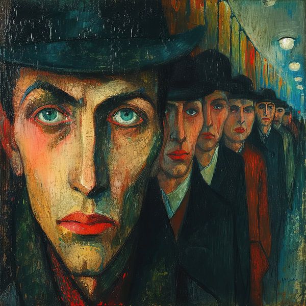 Modernes abstraktes Porträt von Kunst Laune