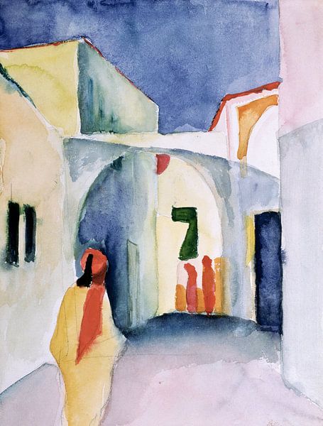 August Macke,A View of an Alley Toilet Photo by finemasterpiece
