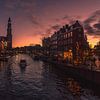 Sunset over the Prinsengracht Amsterdam by Thomas Bartelds
