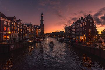 Sunset over the Prinsengracht Amsterdam von Thomas Bartelds