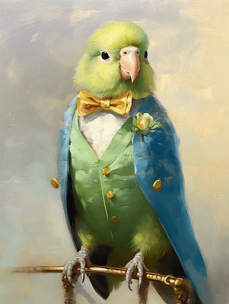 The parakeet who fancied himself king by Studio Allee