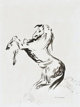 Pegasus, Springend paard op wolken, Odilon Redon (1903—1907) van Atelier Liesjes