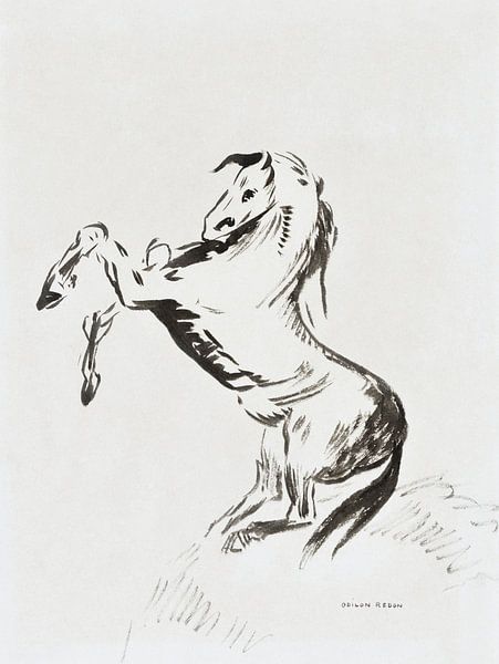 Pegasus, Jumping Horse on Clouds, Odilon Redon (1903—1907) by Atelier Liesjes