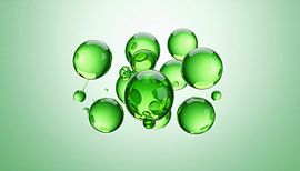 Transparante groene glazen kralen