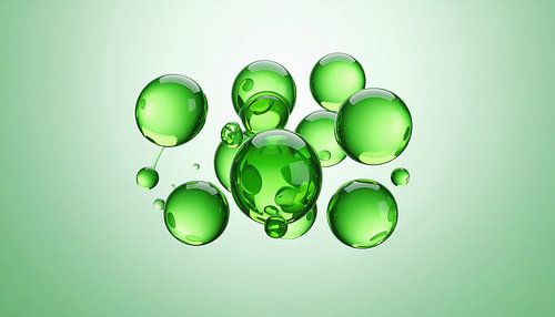 Transparante groene glazen kralen