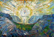 Edvard Munch, De Zon, 1912 van Atelier Liesjes thumbnail