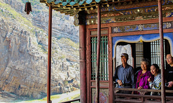 Hangende tempel in Datong, China