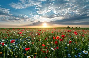 Feld mit Wildblumen