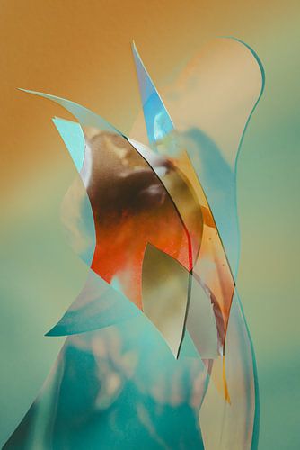 Abstrakte Collage in Farbe