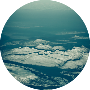 Winter landschap in Noord Noorwegen luchtfoto van Sjoerd van der Wal Fotografie