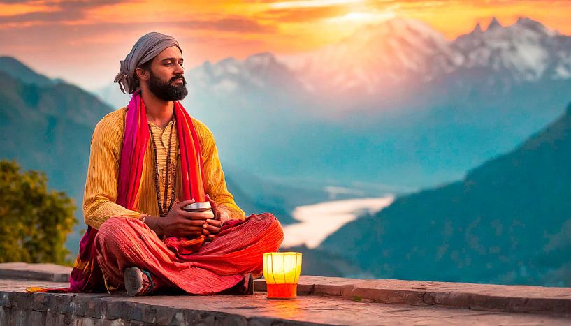 Yoga in het landschap van Mustafa Kurnaz