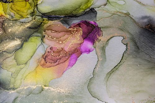 Abstrakte Kunst in Alcohol Ink – Moderne Malerei auf Leinwand