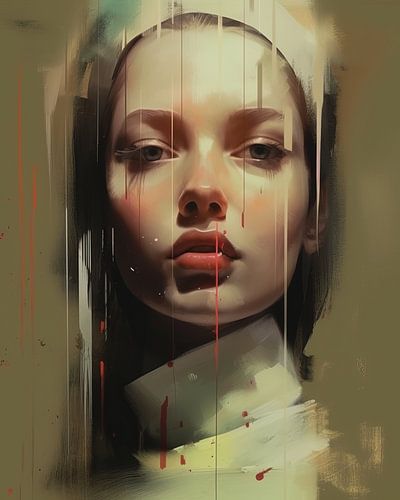 Modern contemporary art portret