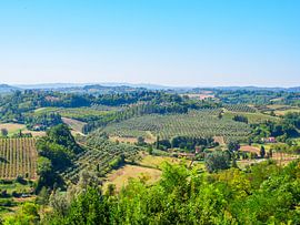 Toscane dorp en huizen