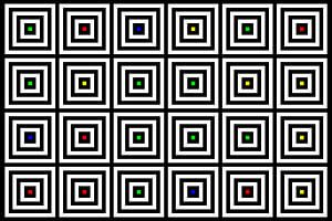 Verschachtelt | Mittig | 06x04 | N=04 | Random #01 | RGBY